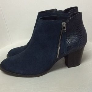 Navy Blue Ankle Boots